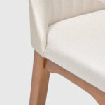 Comedor 1.35 Addar Off White 4 sillas Elsie Beige