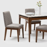 Comedor 1.35 Addar Off White + 4 sillas Tai