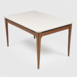 Comedor 1.35 Addar Off White + 4 sillas Tai