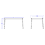 Comedor 1.35 Olive Natural 4 sillas Tai