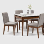 Comedor 1.6 Addar Off White + 6 sillas Tai