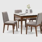 Comedor 1.6 Addar Off White + 6 sillas Tai