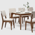 Comedor 2.1 Laurent Off White 8 sillas Ella