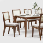 Comedor 2.1 Laurent OW + 8 Sillas Saga Ratan