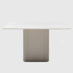 Comedor Liege Cuadrada + 8 Sillas Elsie Beige