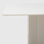 Comedor Liege Cuadrada + 8 Sillas Elsie Beige