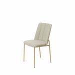 Comedor Lintz 2.2 Off white gold + 8 Sillas Elis Soft palha Gold