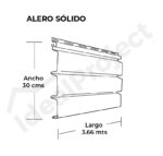 Alero Solido 3,66 metros Blanco