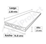 Deck Rustico 148x25x2200mm Gris