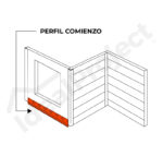 Perfil Comienzo 3,80 metros Blanco