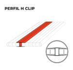 Perfil H CLIP 4/10 mm x 11.60 Mts.