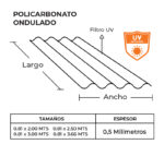 Polic.Ondulado 2,5x0,81x0,5mm Transparente