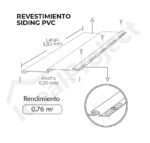 Siding PVC Color Cafe Nogal 3,80 metros
