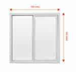 Ventana Termopanel Corredera 100cm x 100cm Blanco