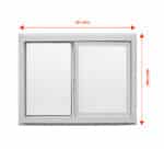 Ventana Termopanel Corredera 121cm x 100cm Blanco