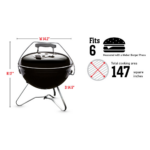 Parrilla a Carbón Portátil SMOKEY JOE 37CM WEBER Humo