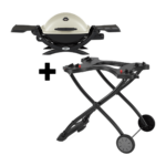 Parrilla a gas Weber ® Q 1200 + Carrito Portátil Titanio