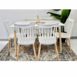 Comedor Rectangular Mesa Eames 120x80cm + Sillas Windsor