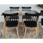 Comedor Rectangular Mesa Eames 120x80cm + Sillas Windsor