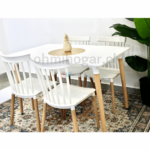 Comedor Rectangular Mesa Eames 120x80cm + Sillas Windsor