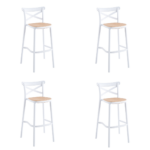 Pack 4 Taburetes Crossback Basic 76cm