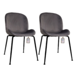 Pack de 2 Sillas Berta Velvet PN (Elegir Color)