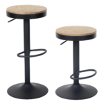 Pack de 2 Taburetes Minimal Regulables de Madera