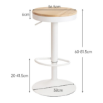 Pack de 2 Taburetes Minimal Regulables de Madera