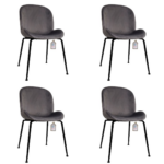 Pack de 4 Sillas Berta Velvet PN (Elegir Color)
