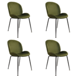 Pack de 4 Sillas Berta Velvet PN (Elegir Color)