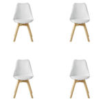 Pack de 4 Sillas Eames Oak Acolchadas