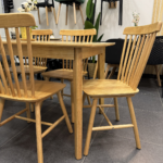 Set Comedor Mesa Komoro Rectangular 150x90cm + 4 Sillas Windsor Madera