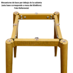 Set Comedor Rectangular de Cuarzo + 4 Sillas Lino Oak